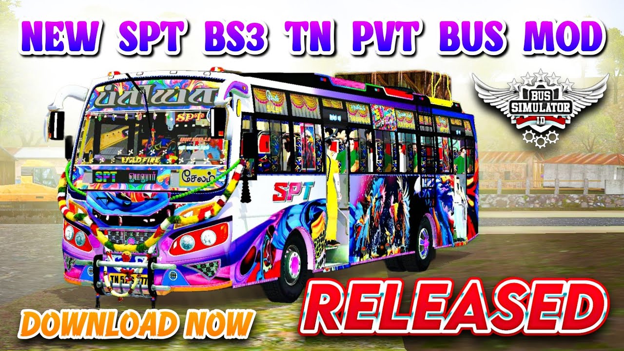 RELEASED💥NEW SPT BS3 PRIYA TN PVT BUS MOD|DOWNLOAD|BUSSID 