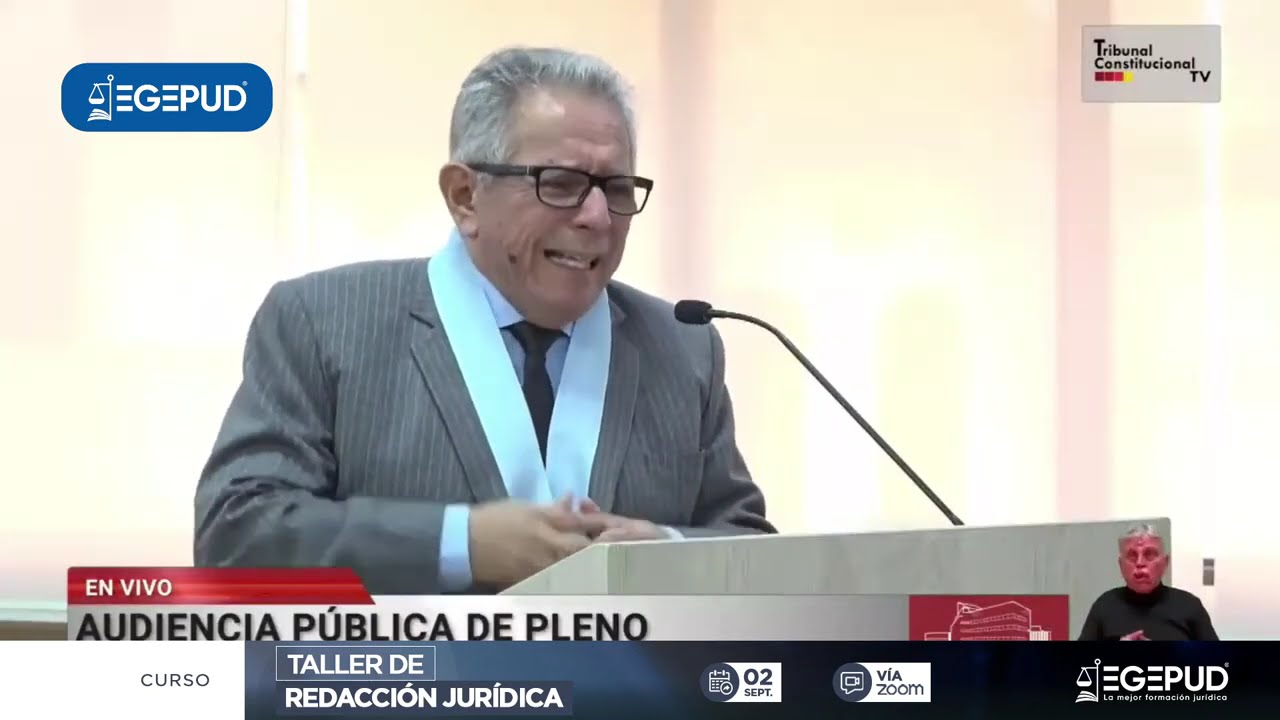 Dr. Juan Monroy Gálvez en el Tribunal Constitucional