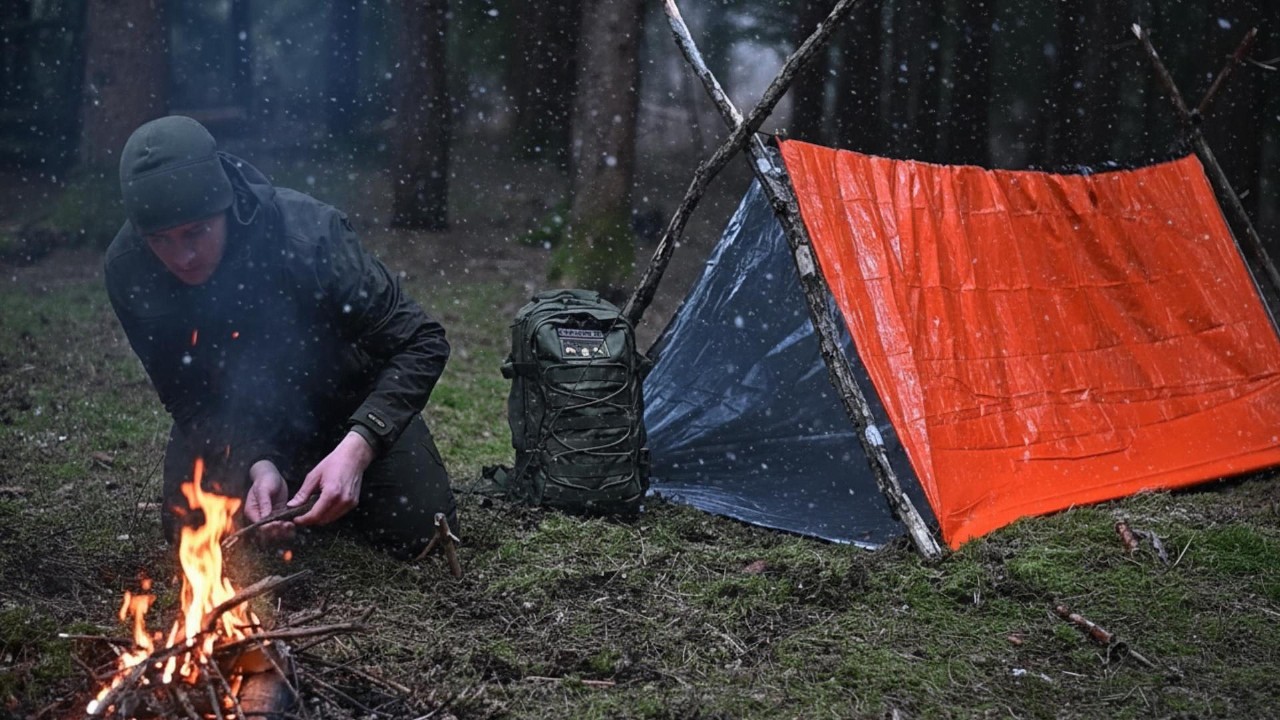 Surviving 2 Days at Inside a Hot Tent With Luxury Meals | Winter Camping