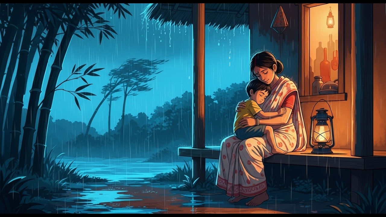 The Shadow of Her Saree | A Mother & Son’s Inspiring Journey (Ghibli Style)