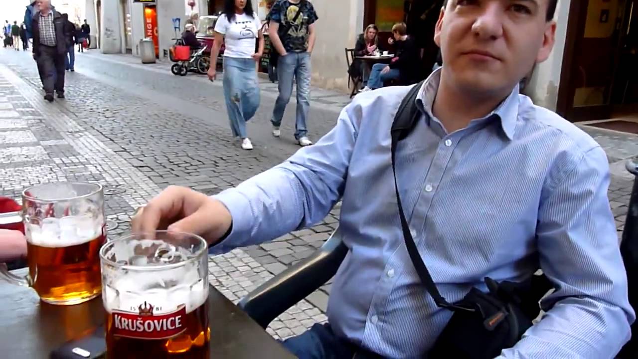 Enjoy Krusovice Beer On Street | Krusovice Beer