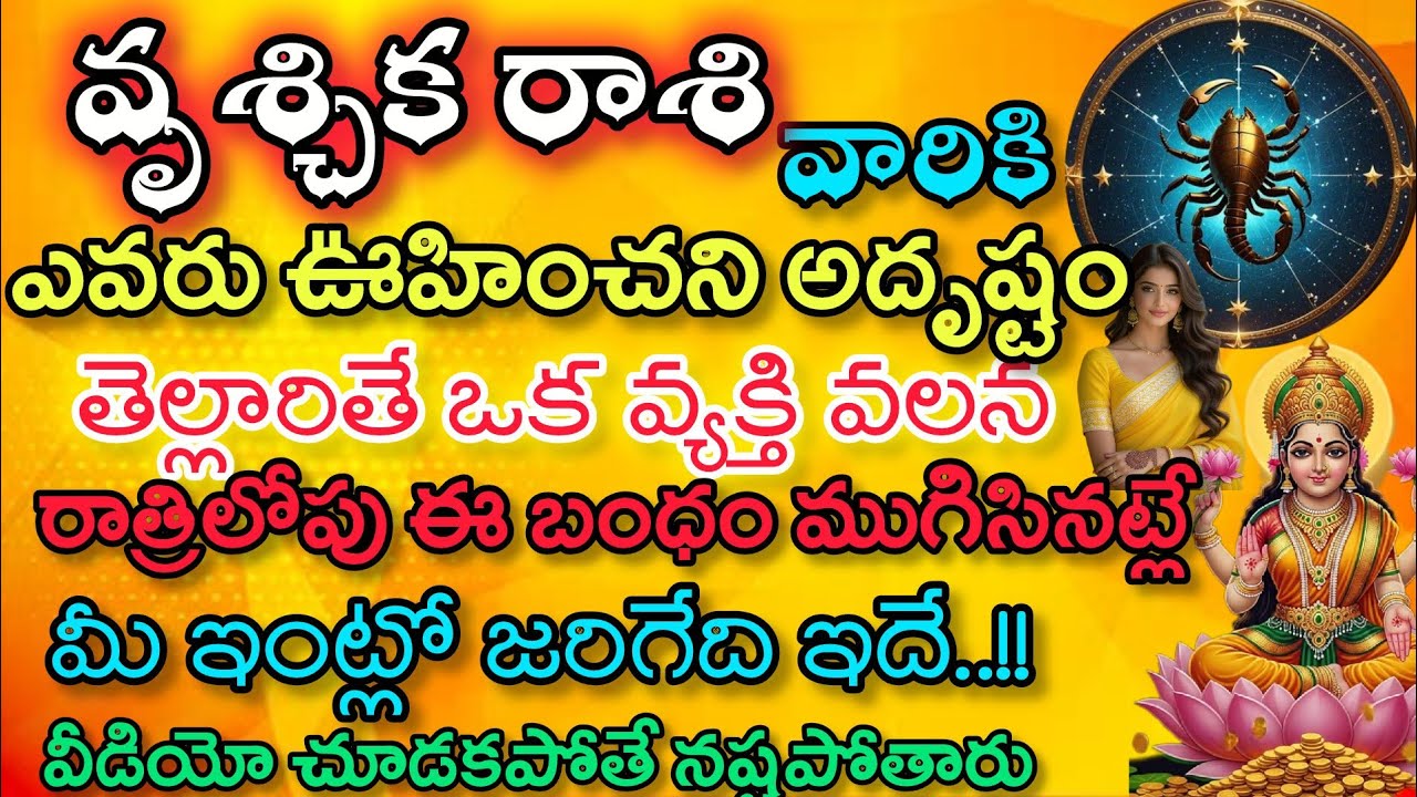 వృశ్చిక రాశి వారికి ఎవరు ఊహించిన అదృష్టం ఫిబ్రవరి 25 జరిగేది ఇదే|Vruchika Rasi| వృశ్చిక రాశి ఫలితాలు