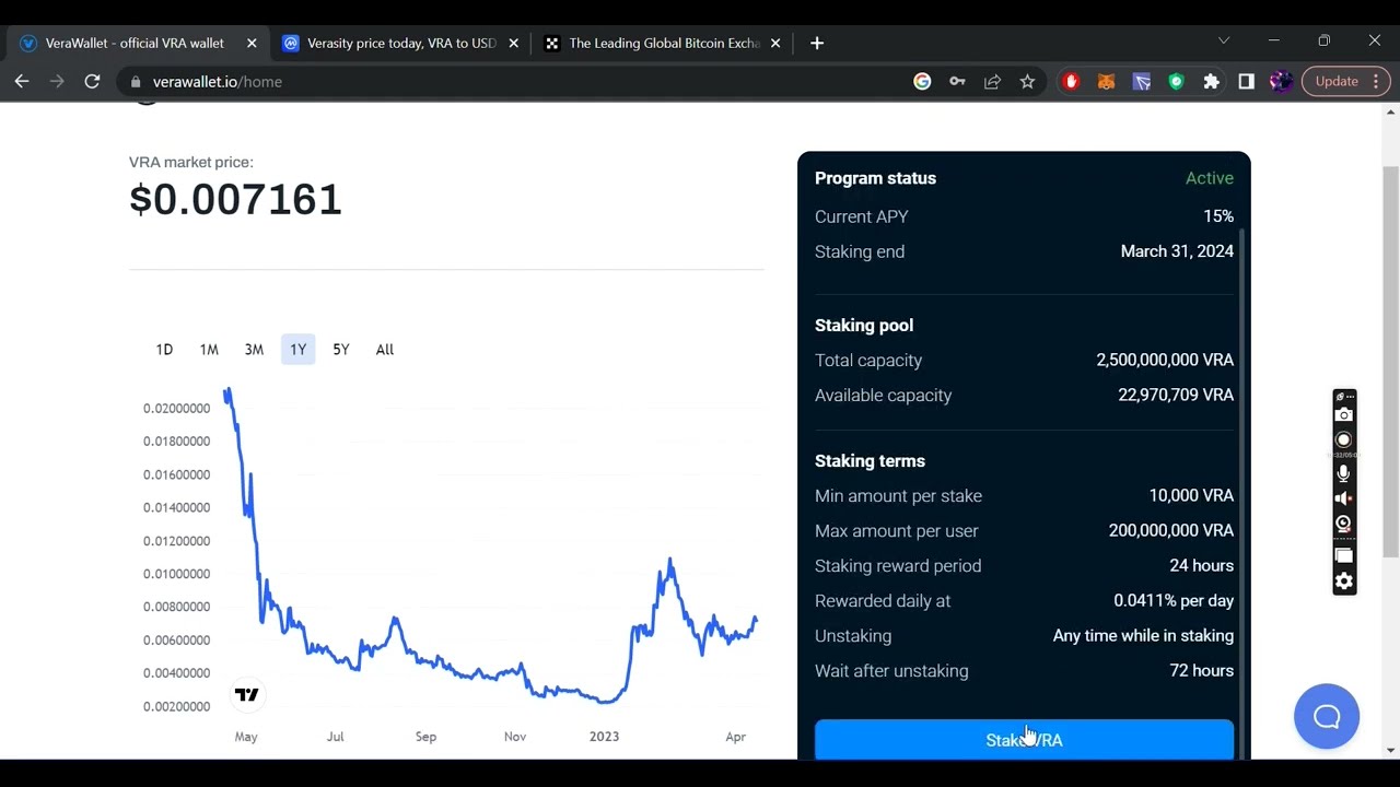 How to Stake Verasity Tokens on Verawallet