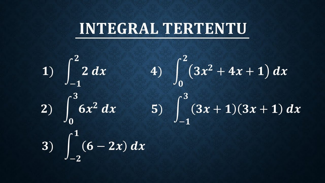 CARA MUDAH INTEGRAL TERTENTU