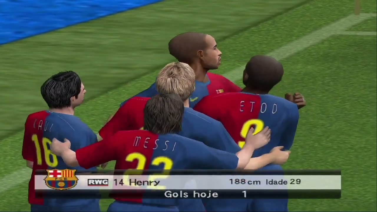Bomba Patch 4.4 de 2008 - Gameplay - Real Madrid X Barcelona (PS2)
