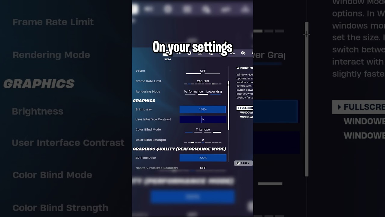 BEST Settings To BOOST FPS In Fortnite CHAPTER 5! #shorts