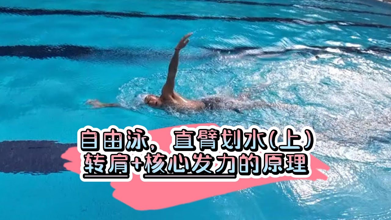 自由泳走水的基本功，直臂划水+转肩（上）原理