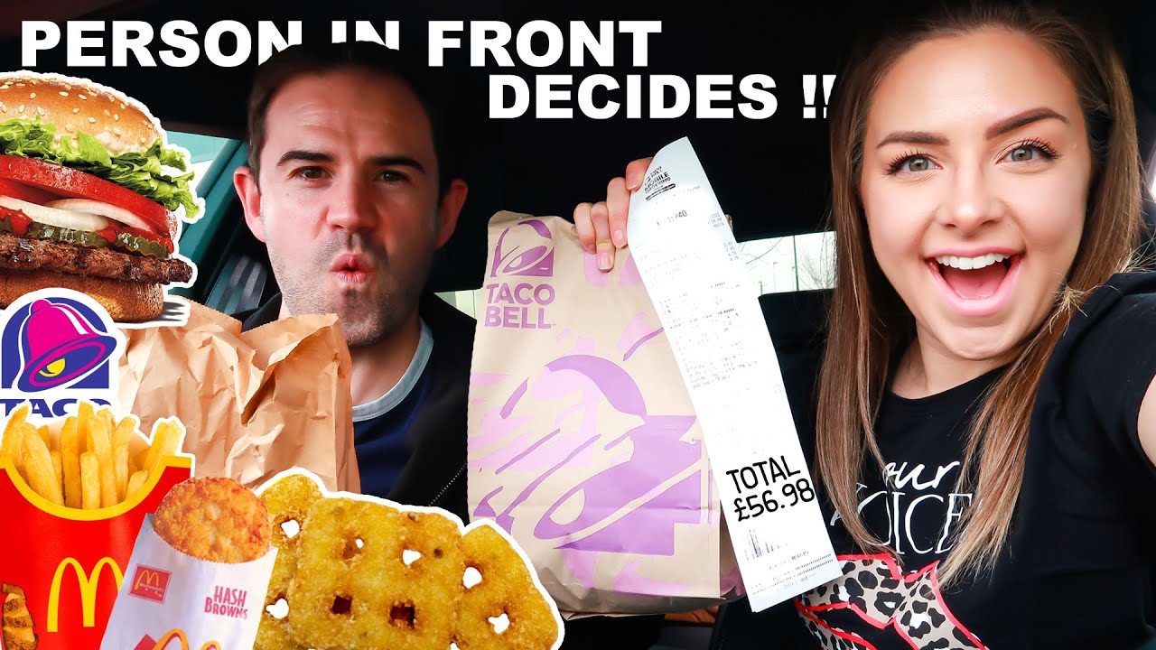 LETTING THE PERSON IN FRONT DECIDE WHAT WE EAT for 24 hours