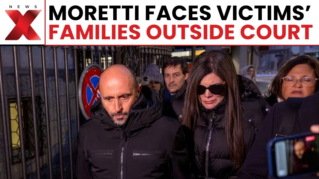 Swiss Fire Victims’ Parents Confront Bar Owner Moretti Outside Courtroom