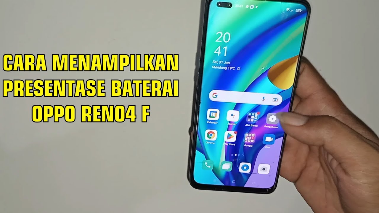 Cara Menampilkan Presentase Baterai OPPO Reno4 F