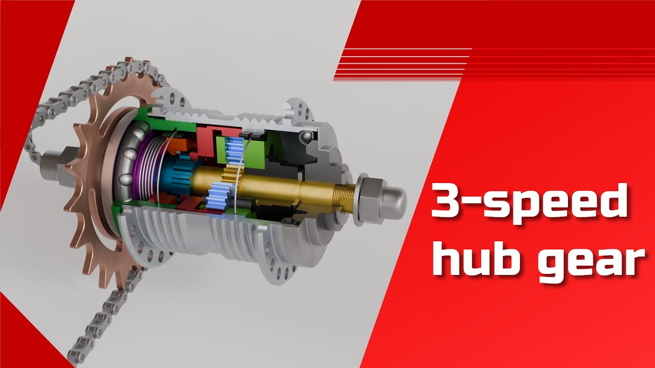 How does a 3-speed internal-gear hub work? | design and operation simply explained