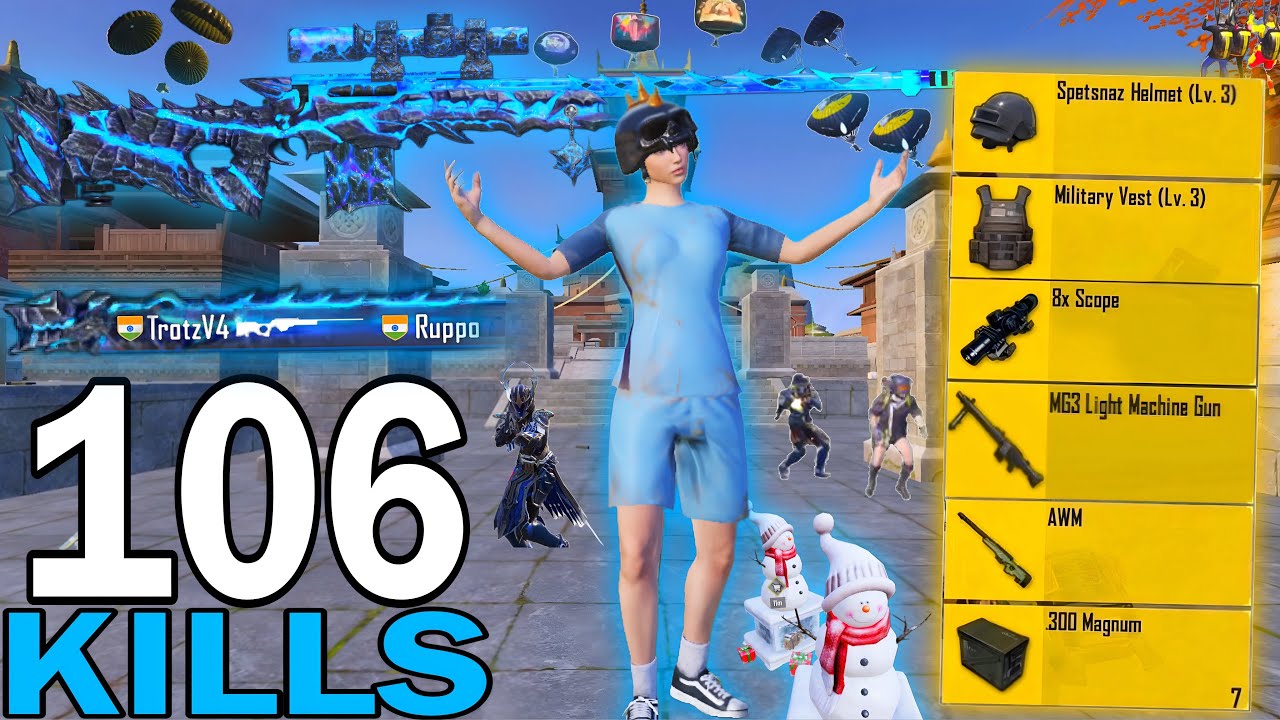 106 KILLS!😍 NEW BEST LOOT GAMEPLAY with FULL BEST OUTFIT🔥SAMSUNG,A7,A8,J4,J5,J6,J7,J2,J3,XS,A3,A4,A5