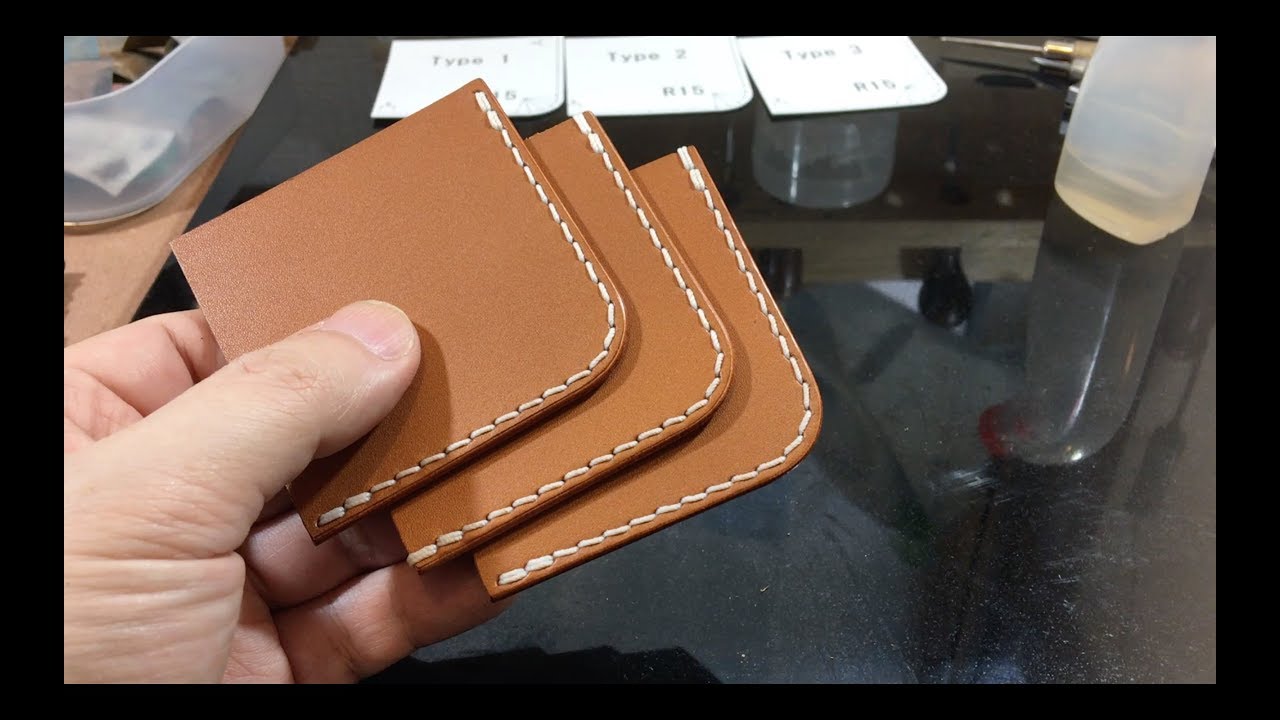 Hand Stitching Leather / Part 4 / Leather Craft / Round Corner / Saddle Stitch