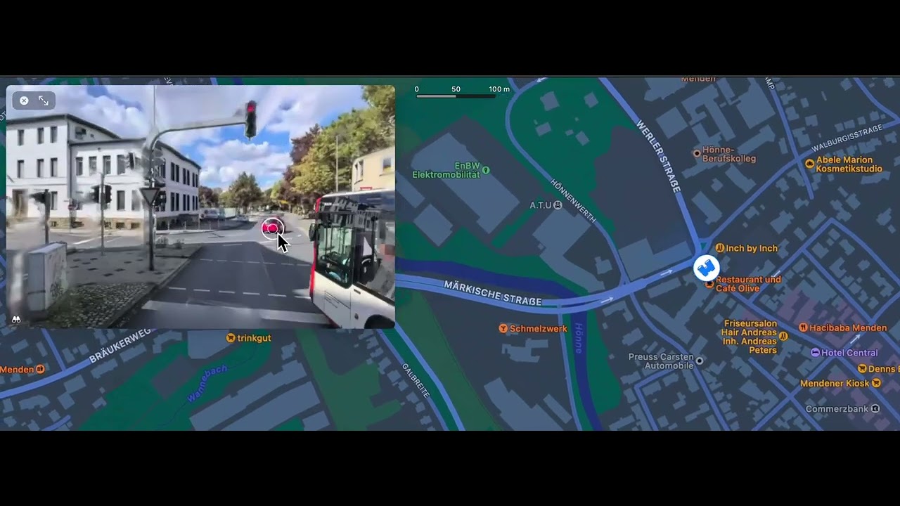 Menden Sauerland virtuelle Rundfahrt mit Apple Look Around