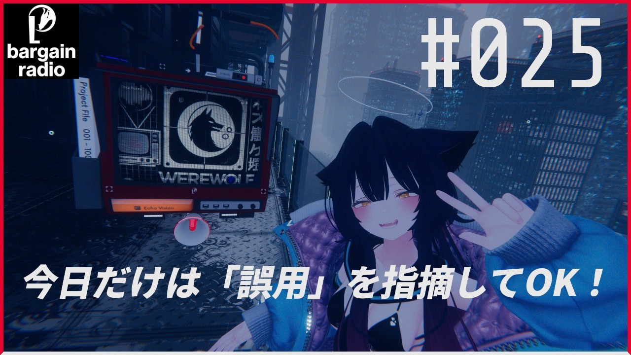 #025 | 今日だけは「誤用されている言葉」を指摘してOK！ | バーゲンラジオ