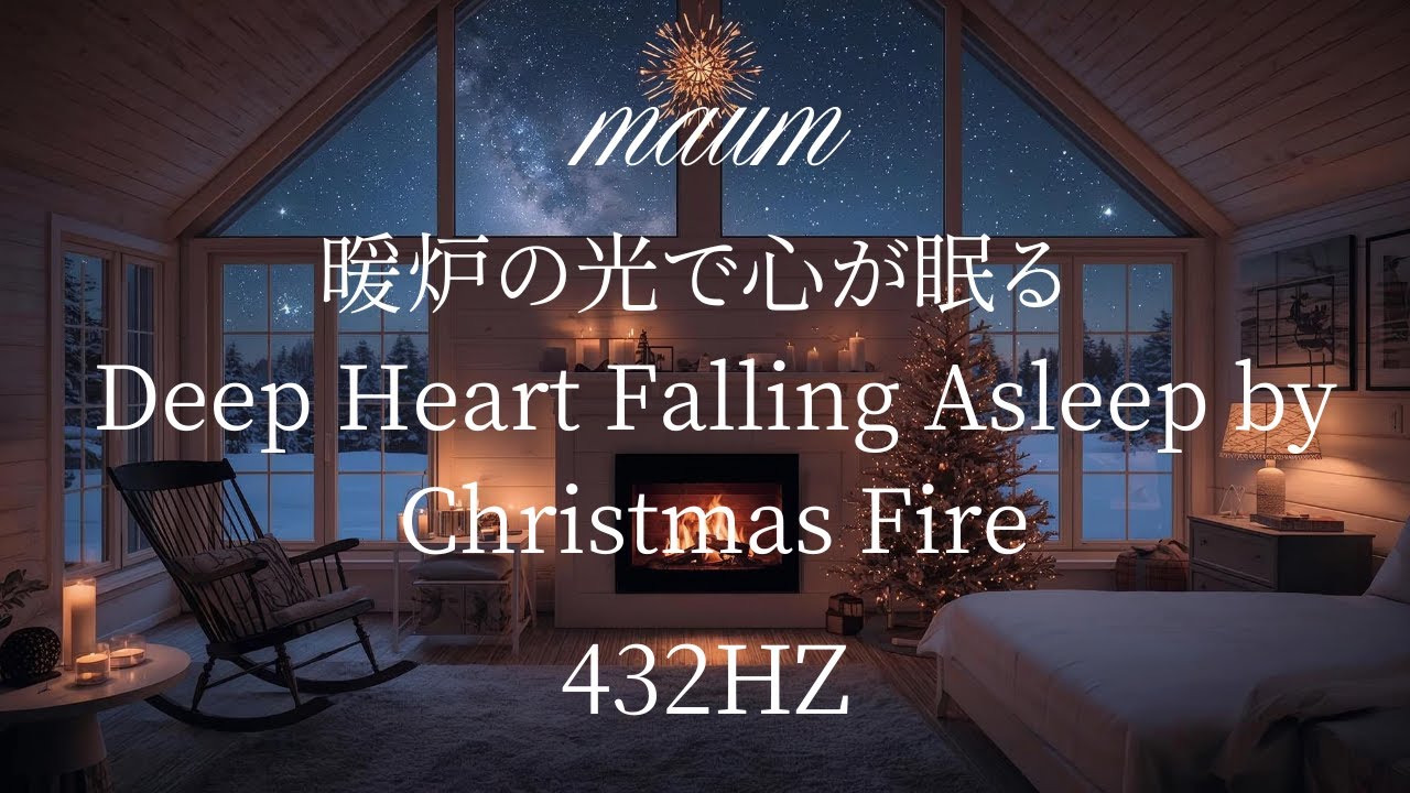 暖炉の光で心が眠る 　Heart Falling Asleep by Christmas Fire｜ヒーリングミュージク|睡眠用｜リラクゼーション｜528Hz｜ソルフェジオ周波数