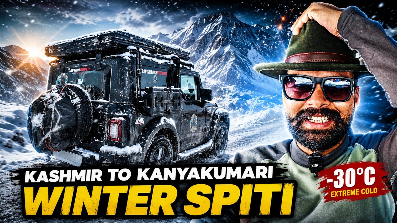 I Entered Spiti in Peak Winter…Kashmir to Kanyakumari Journey Reaches Winter Spiti ❄️