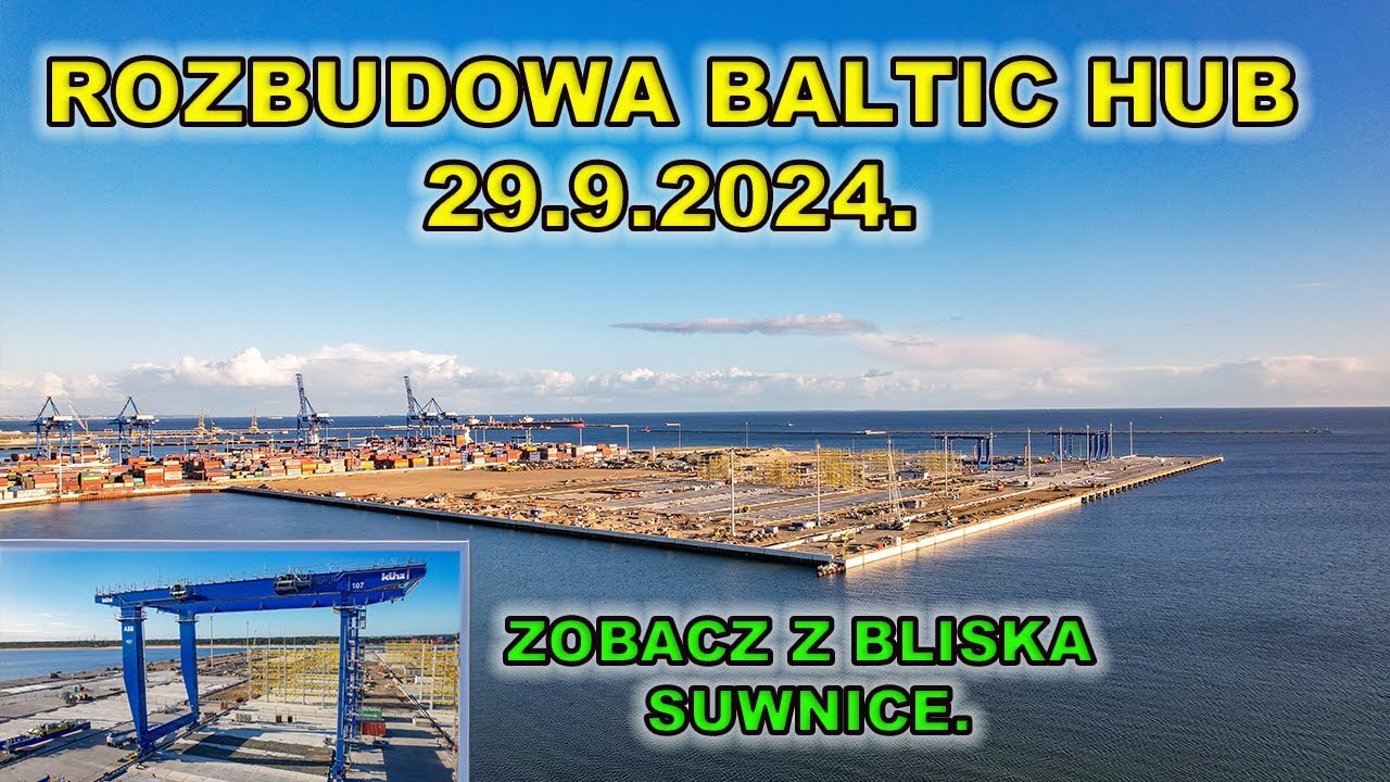 Rozbudowa terminala kontenerowego w Gdańsku - 29.9.Zobacz z bliska suwnice.