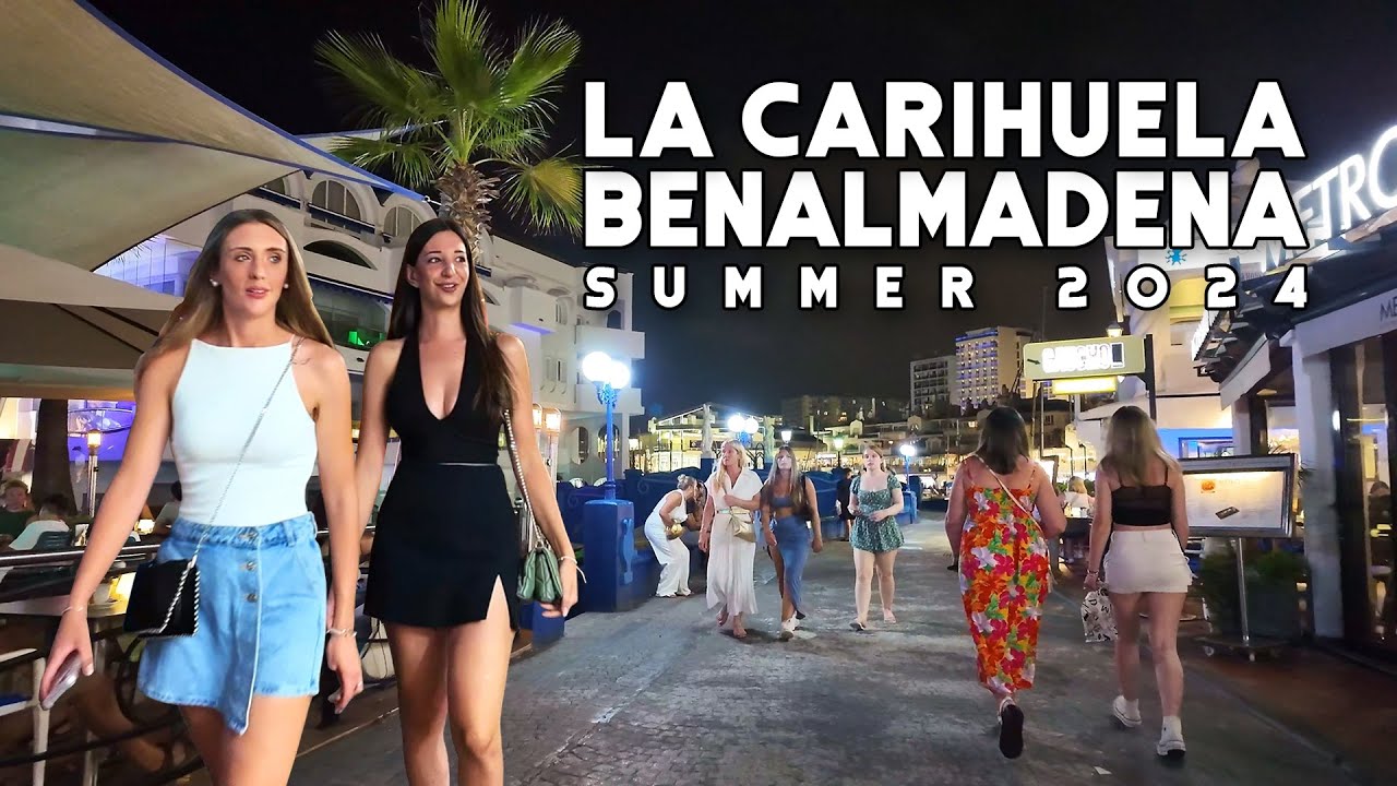 Torremolinos La Carihuela to Benalmádena Spain Lovely Night Summer 2024 September Costa del Sol [4K]
