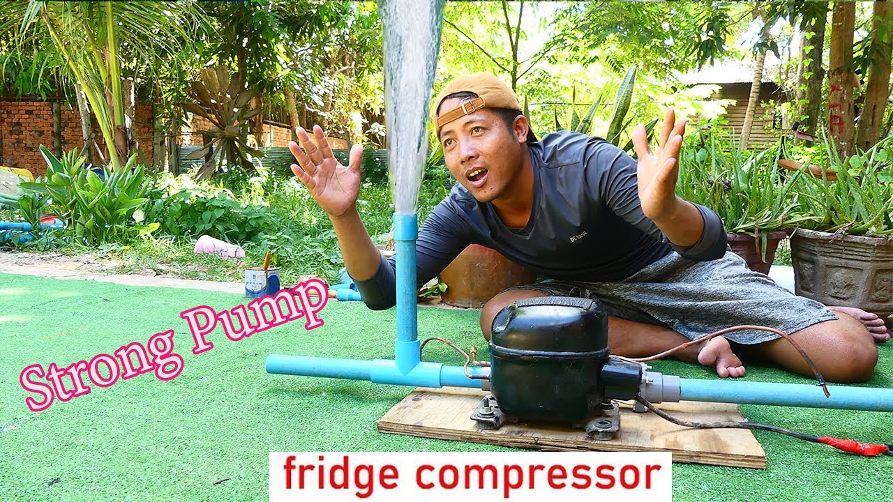 Auto Pump -  fridge compressor into a water pump speed 280m3 /hour Vs Free Energy Water Pump 24H/Day