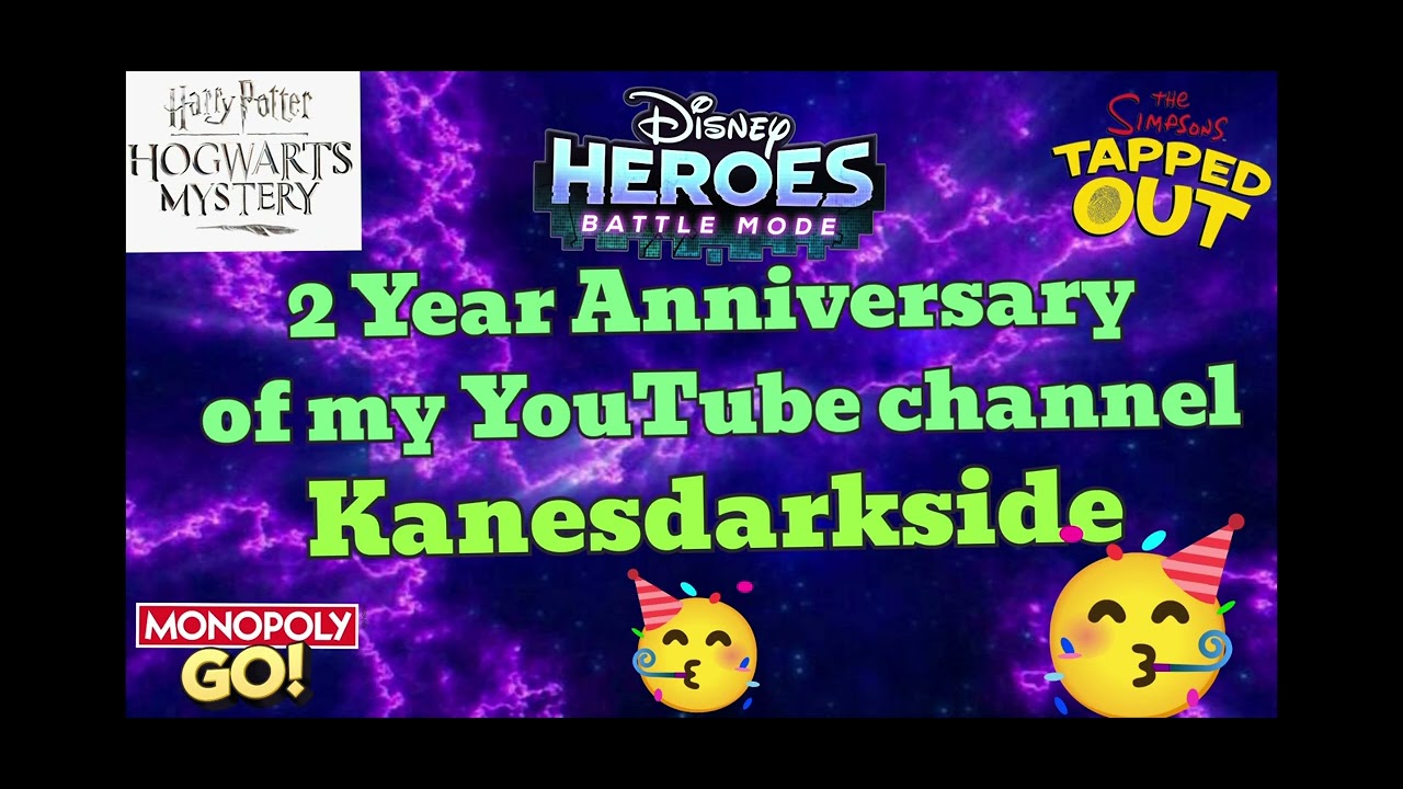 Kanesdarkside 2nd YouTube Channel Anniversary.  🥳 🎉 