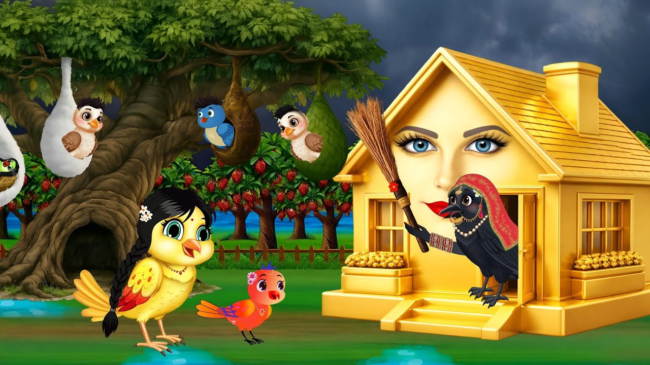 चिड़िया का हरे मटर का घर | Episode New | Chidiya Wala Cartoon | Minu Acchi Cartoon | Kauwa Ki Kahani