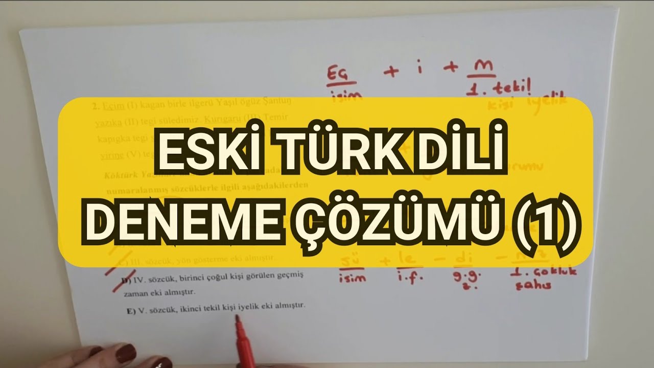 ESKİ TÜRK DİLİ DENEME ÇÖZÜMÜ (1) #kpss2021 #öabtedebiyat #çağladoğan