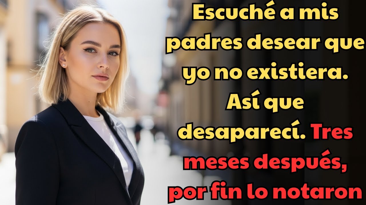 Escuché a mis padres desear que yo no existiera. Así que desaparecí. Tres meses después...