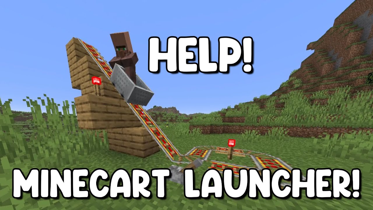How to Build a Minecart Launcher (MINECRAFT TUTORIAL)
