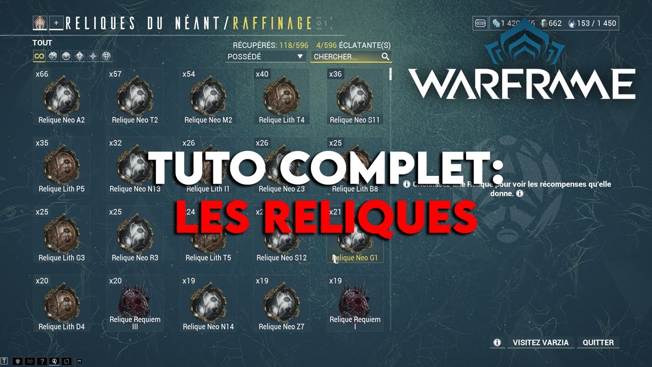 Tuto reliques complet - WARFRAME