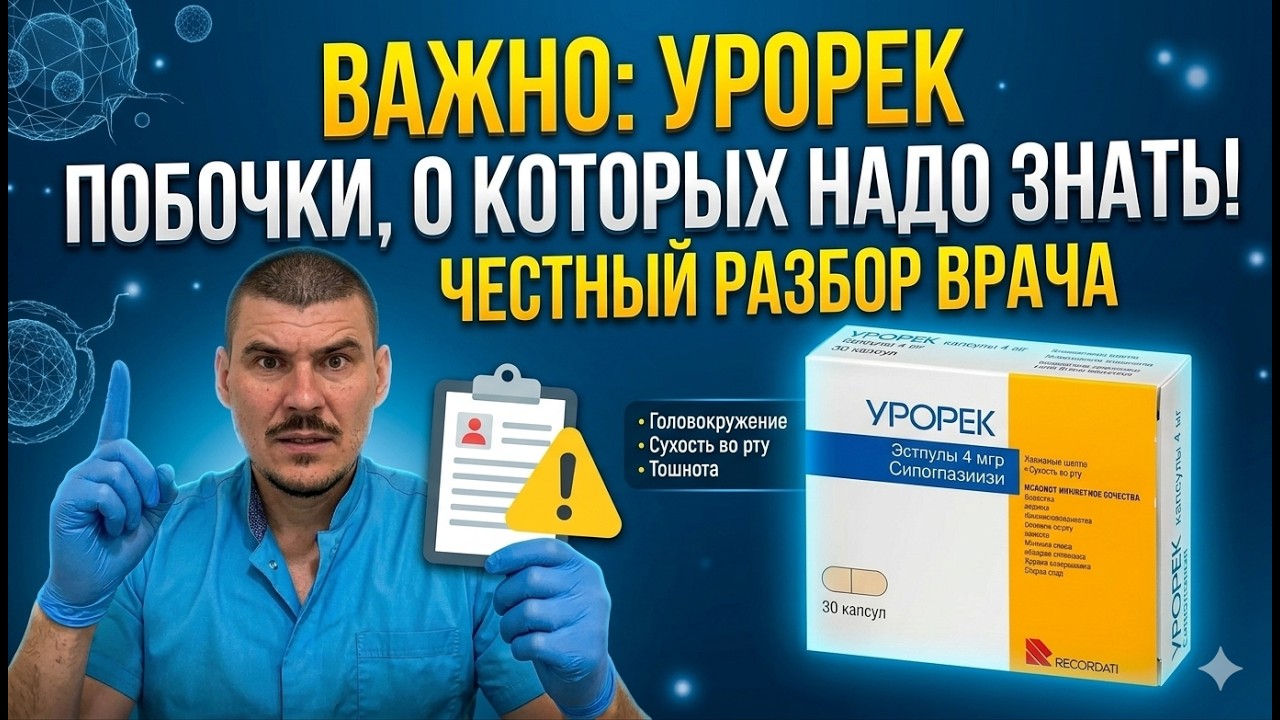 Аденома простаты. Лекарство урорек. Побочные эффекты