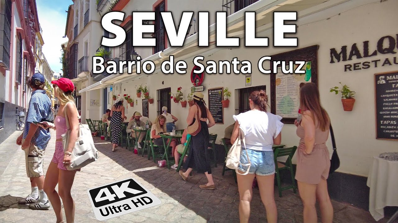 The Enchanting Santa Cruz Quarters in 4K 🌿☀️ Virtual Walking Tour Seville, Spain