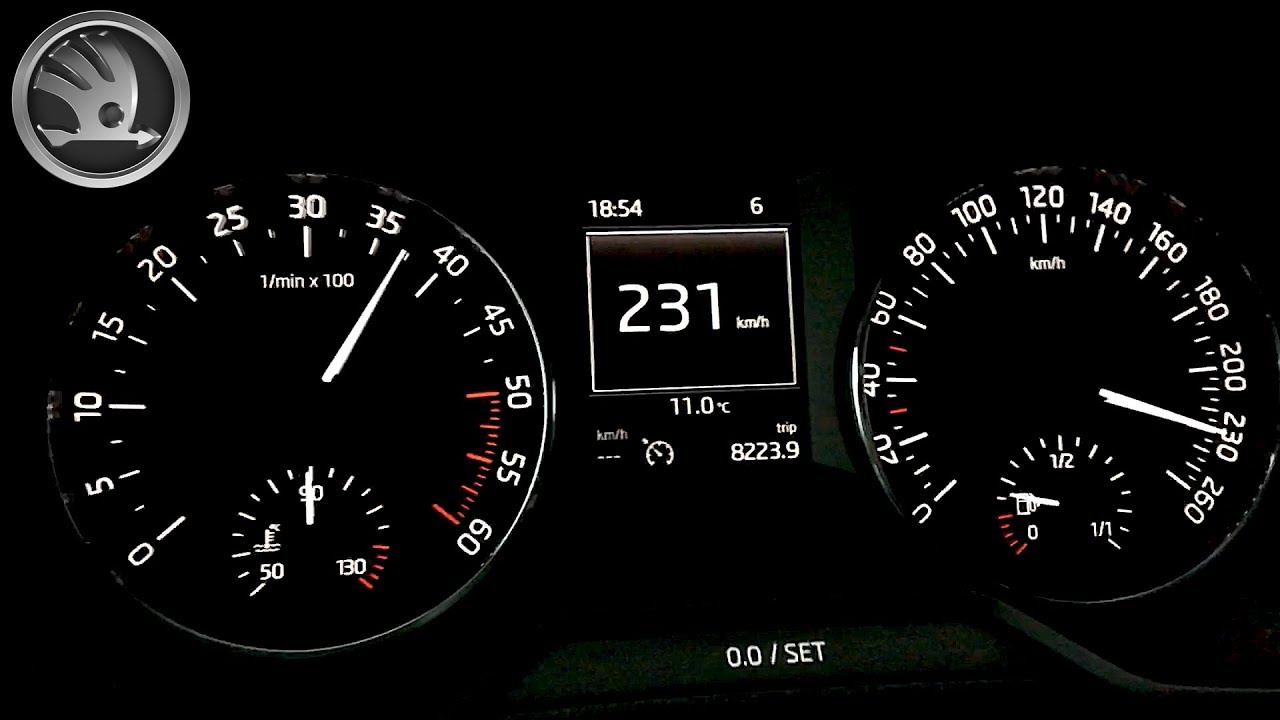 2015 Skoda Octavia III 2.0 TDI 110 kW | 0-200 km/h - acceleration |055|