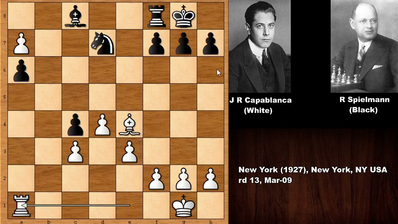 Capablanca vs Rudolf Spielmann - New York (1927)