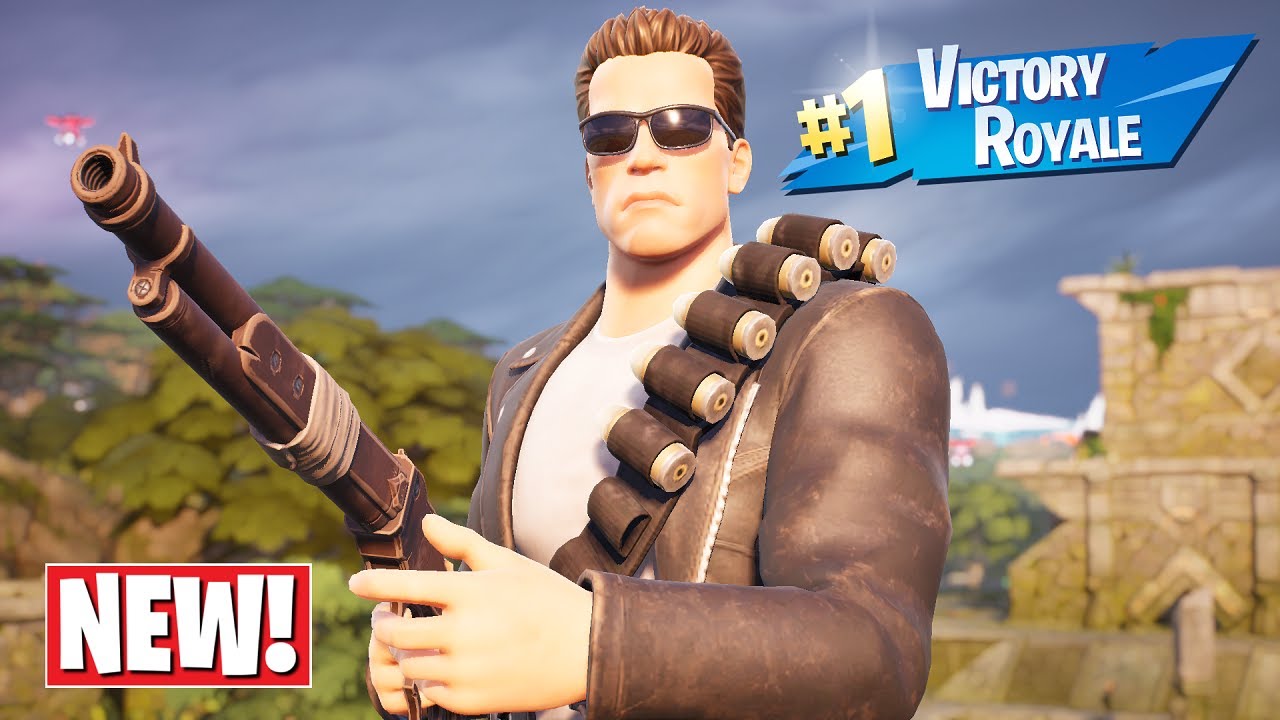 Victoria con la skin TERMINATOR Fortnite
