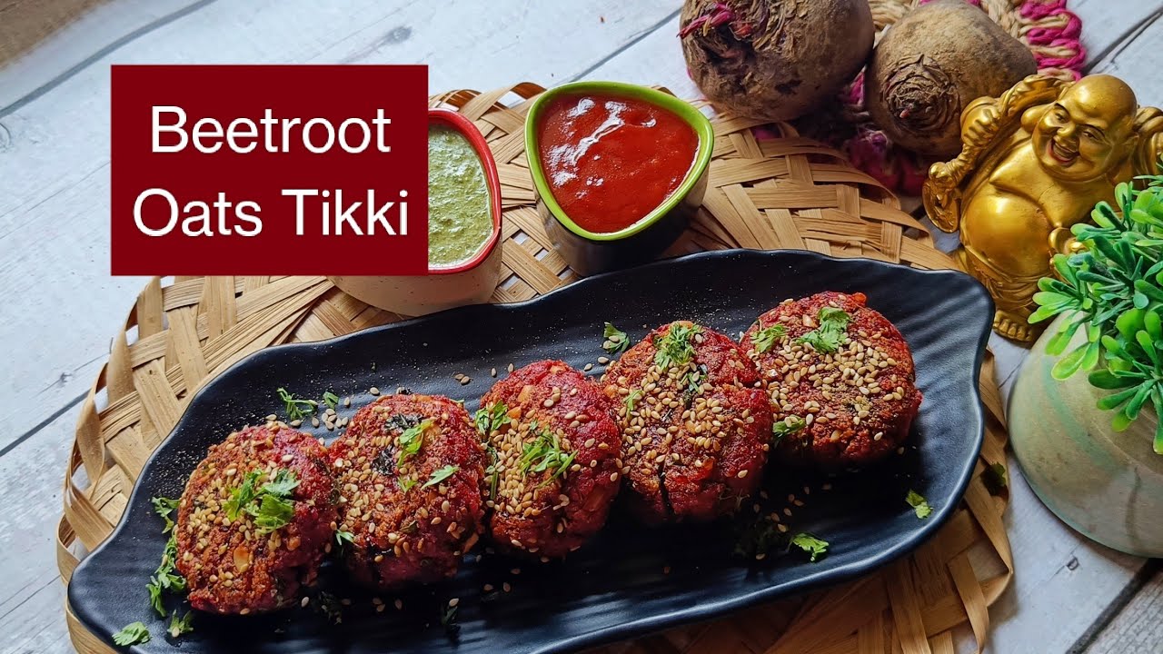 |Beetroot Oats Tikki|बीटरूट ओट्स टिक्कीHealthy Tea-time Snack|Dilse Foodie Re|