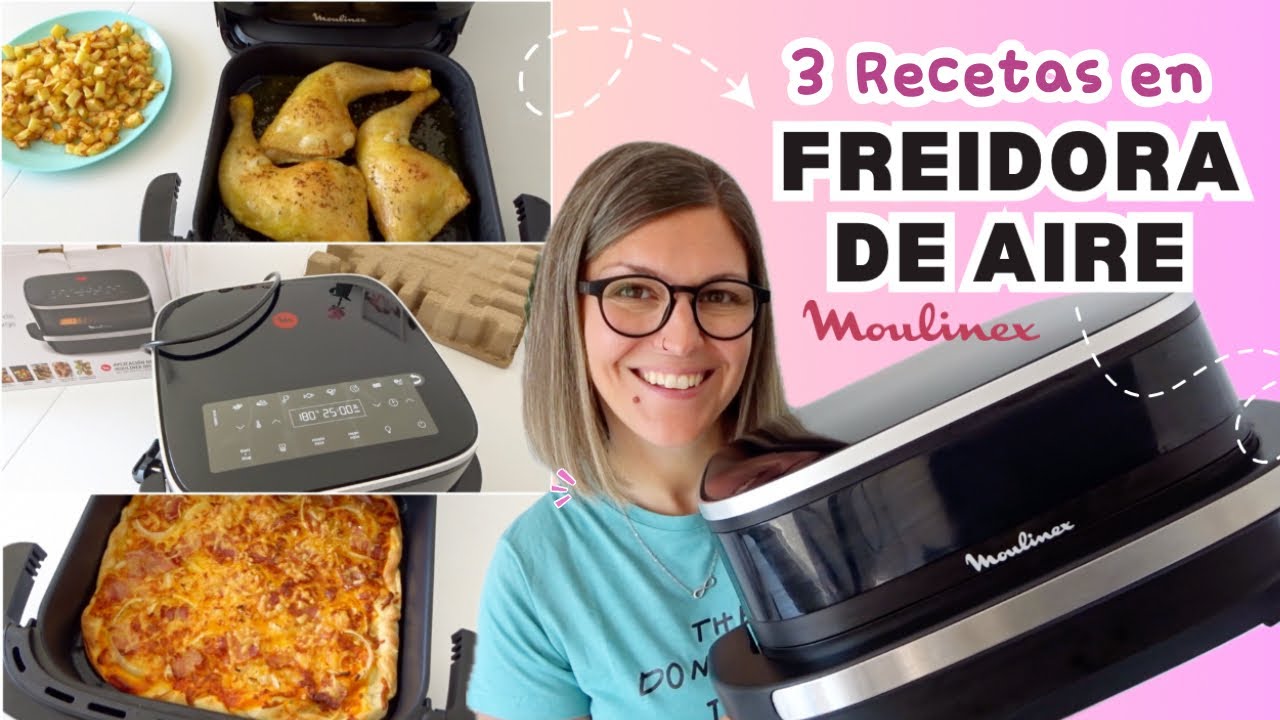3 RECETAS en FREIDORA de AIRE *Descuento y Review MOULINEX EASY FRY XL SURFACE*