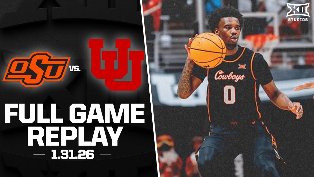 Oklahoma State vs. Utah Full Game Replay (1.31.26) | 2025-26 Big 12 Men's Basketball