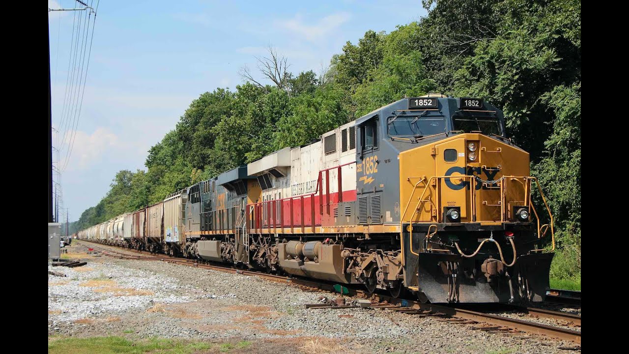 CSX WM Heritage leads M406 across the NS Harrisburg Line 8/17/25