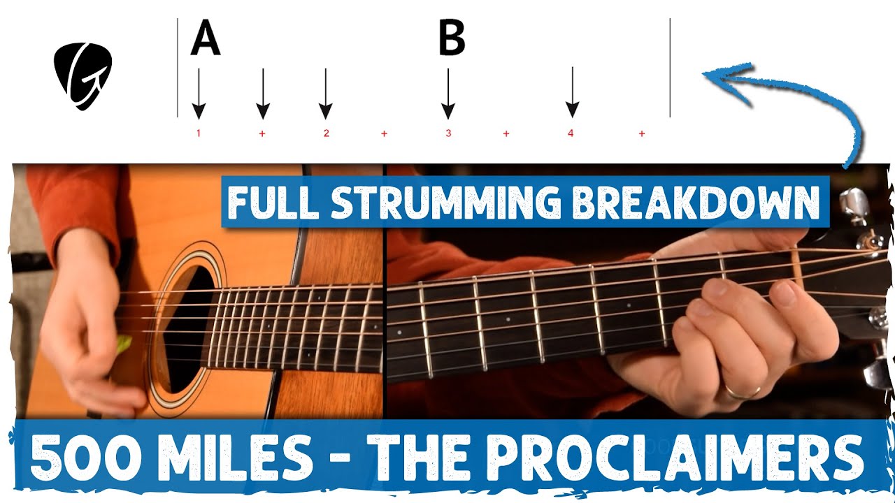Урок игры на гитаре "500 Miles" — лёгкая песня на трёх аккордах (The Proclaimers)