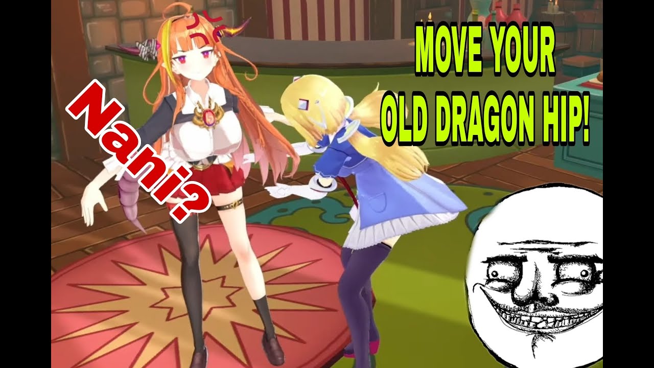 Elf teach boomer dragon belly dance | Kiryu Coco 1 st anniversary feat Akirose [Hololive / Eng Sub]
