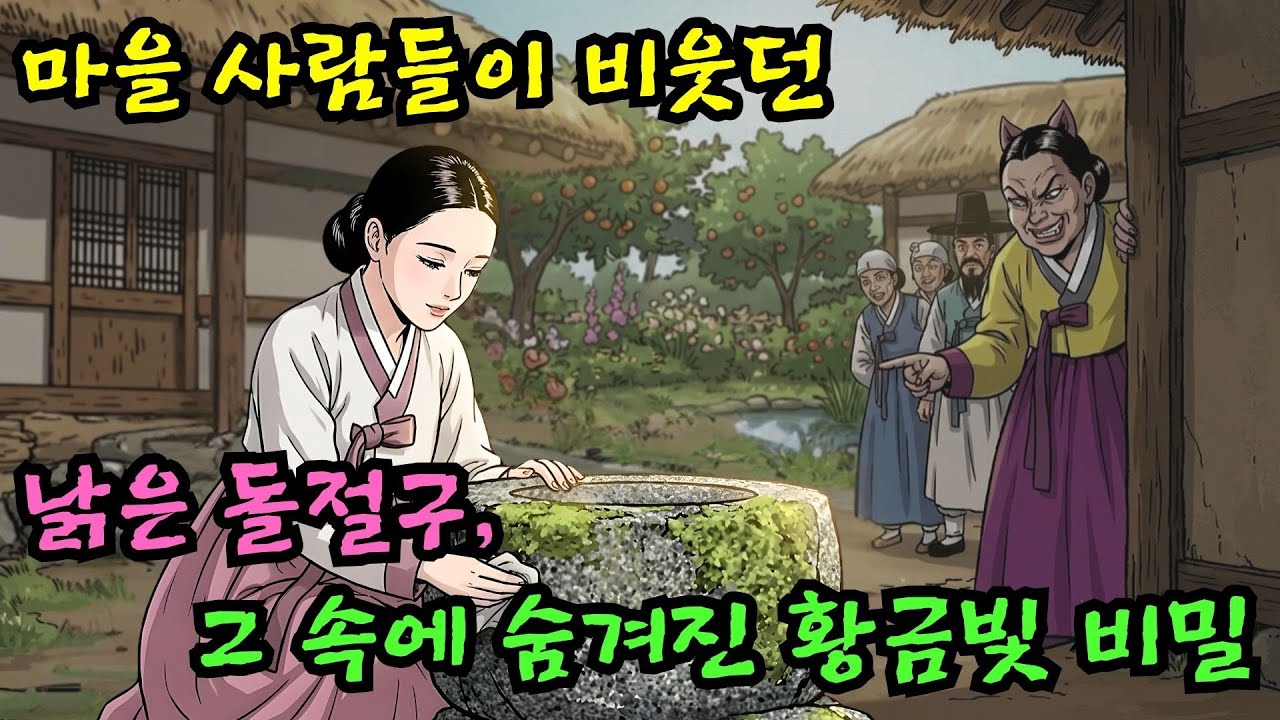낡은 맷돌 하나 들고 온 벙어리 신부, 알고 보니 숨겨진 왕족의 후예였다?!| 야담 옛날이야기 오디오북 수면동화 전설 민담