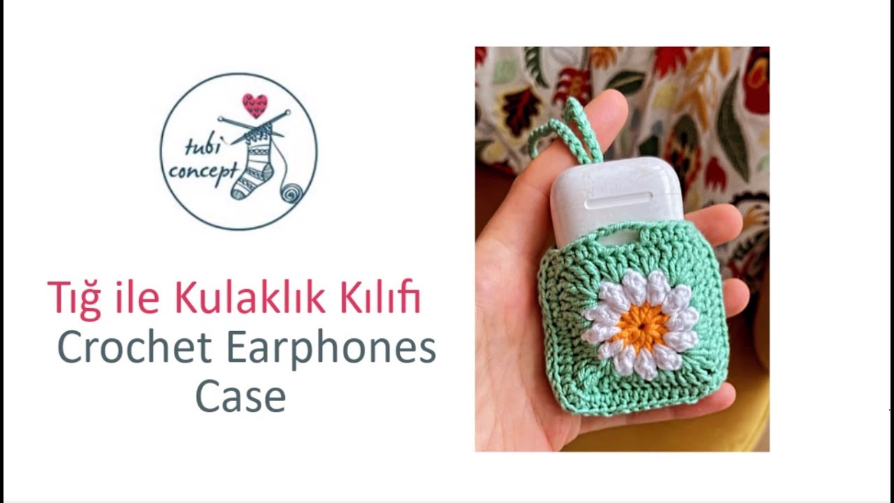 Tığ ile Kulaklık Kılıfı / Crochet Earphone Case