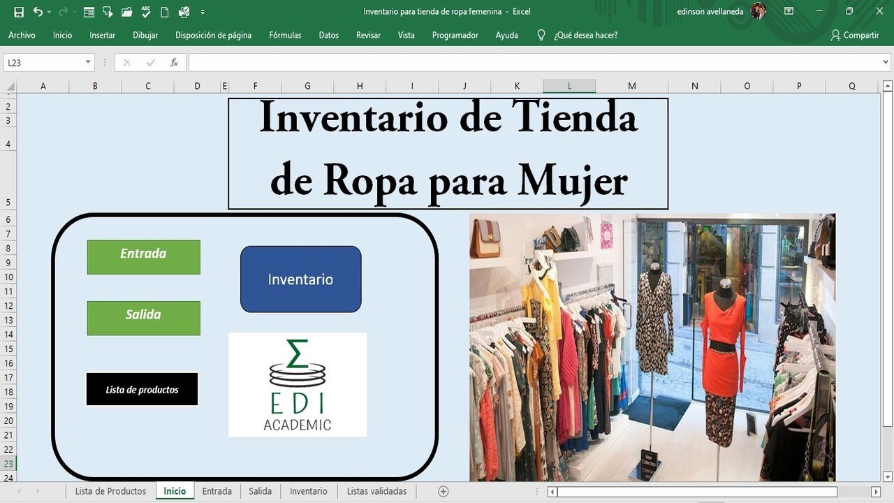 Aprende a hacer un inventario para tu tienda f&aacute;cilmente en Excel (Tienda de ropa para mujer)