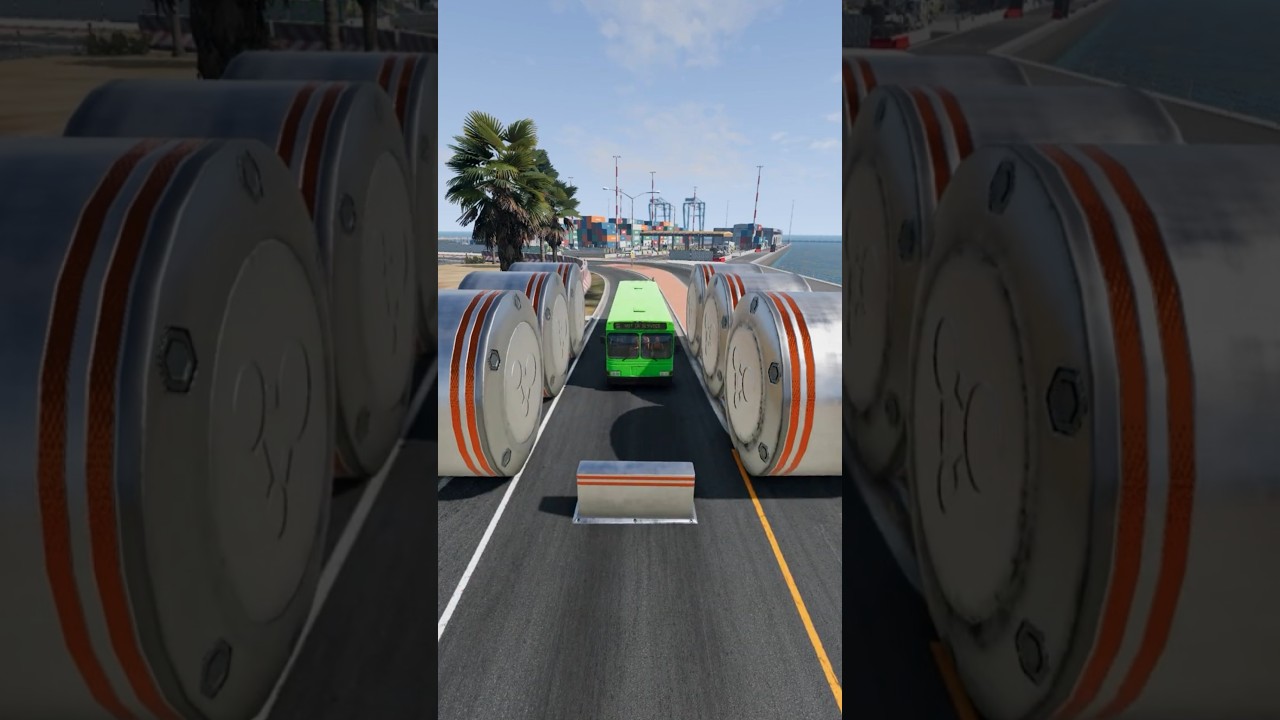 Последний автобус всегда выходит из строя! 🚌🚧 #beamngdrive #shorts