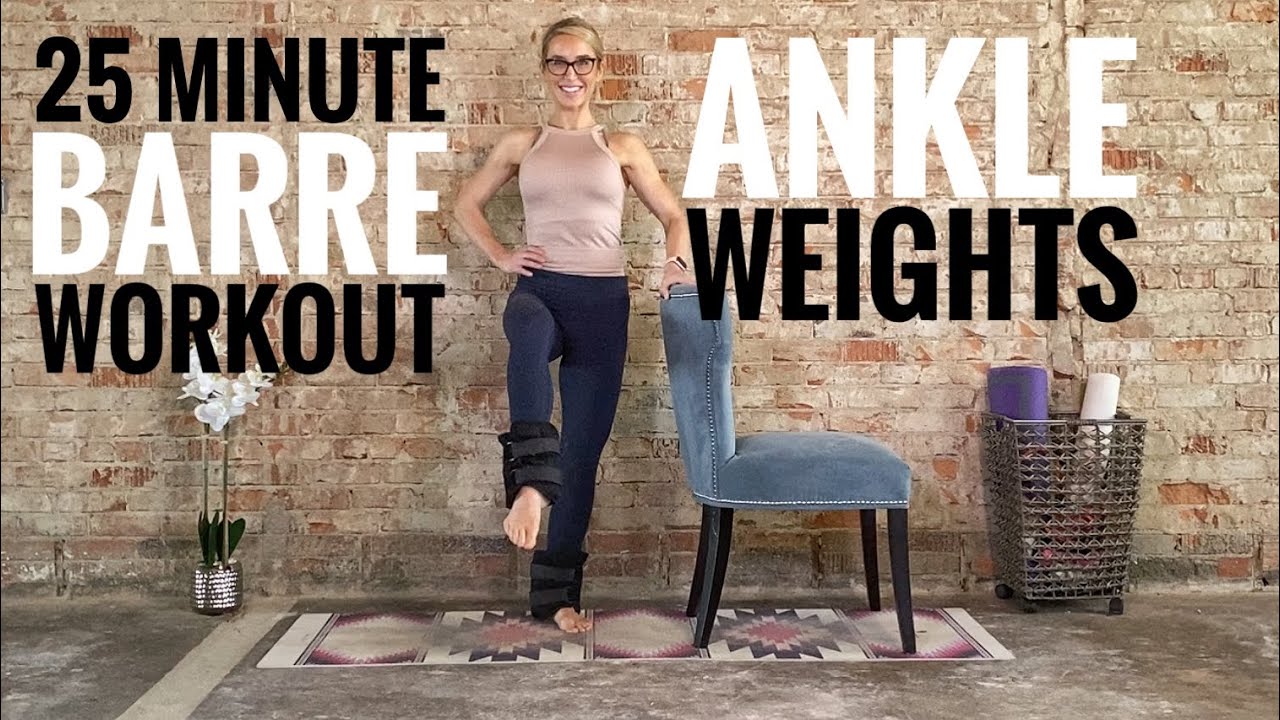 25 Minute Barre Leg Day Workout with Ankle Weights . At-Home Fitness