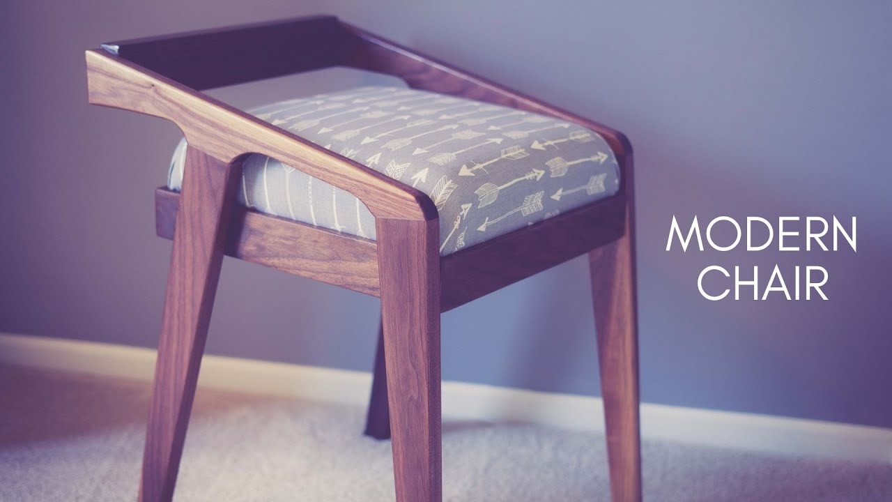 Build a Midcentury Modern Inspired Upholstered Walnut Chair // DIY