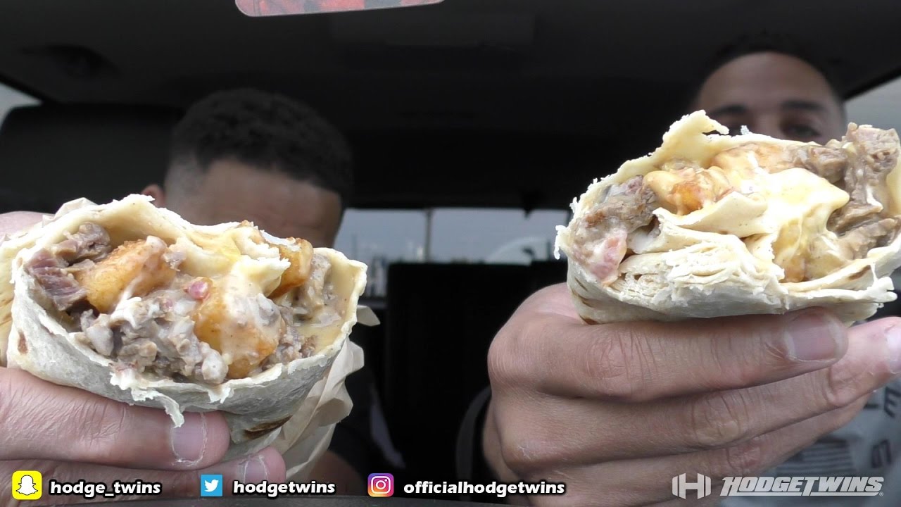 Eating Taco Bell Steakhouse Burrito @hodgetwins