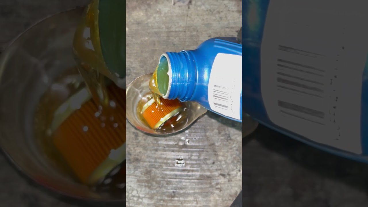 today we changed engine oil of yamaha fz at home &hellip; with 3m flush & 3m engine oil additive and shell.