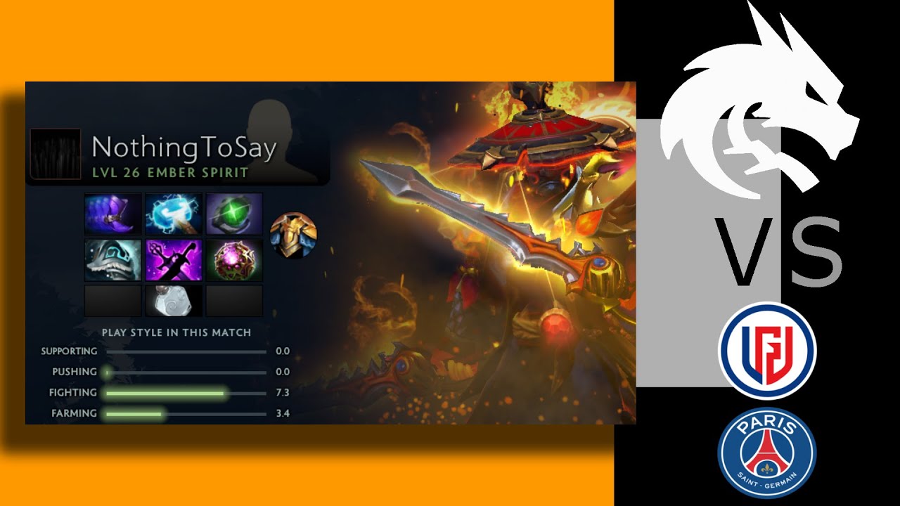 DotaHisWay - NothingToSay Ember Spirit - Team Spirit VS PSG.LGD - DreamLeague Season 20